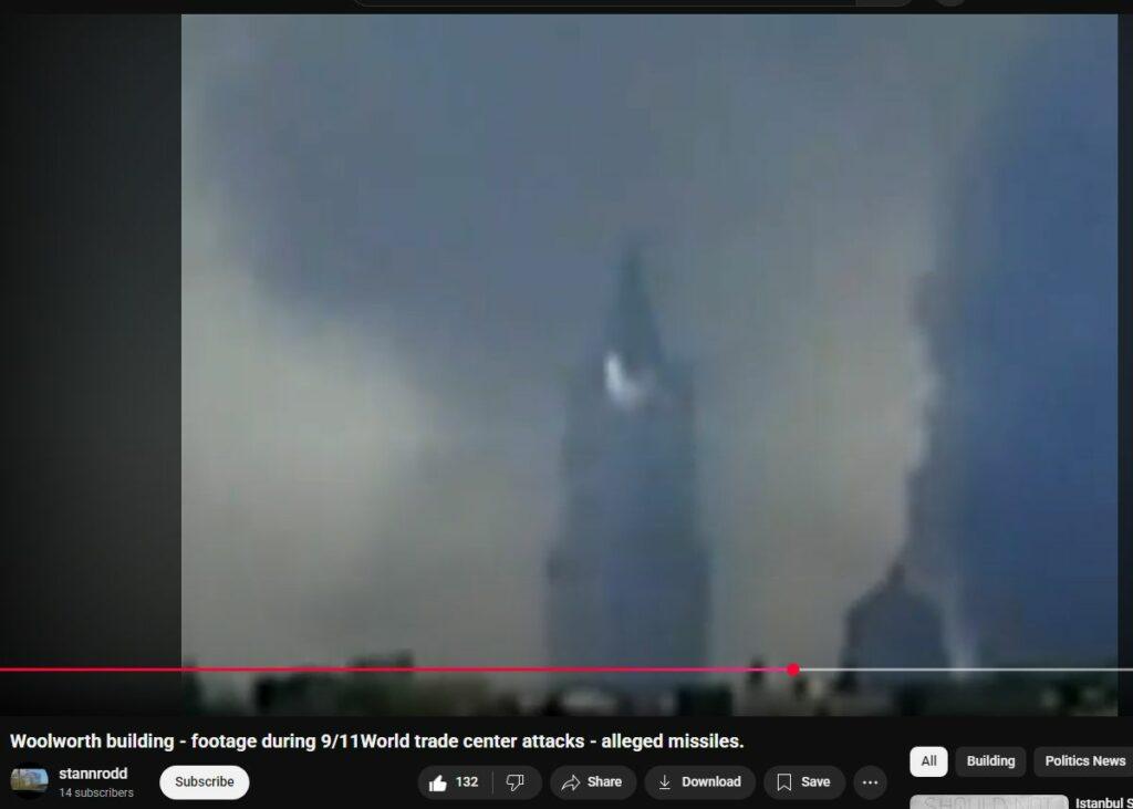 Missiles Fired from Roof of Woolworth Building - Brookhaven RHIC Ion Gun Glints Seen in the Mist