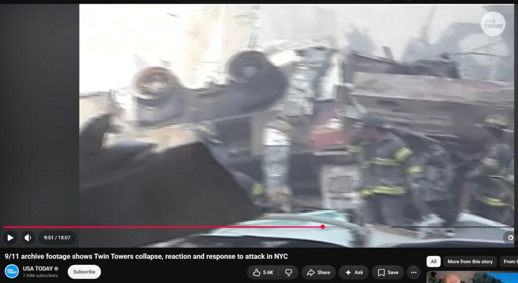 Entire 911 Involved DEW - Upside Down Fire Truck Rubber Wheels Burned Off