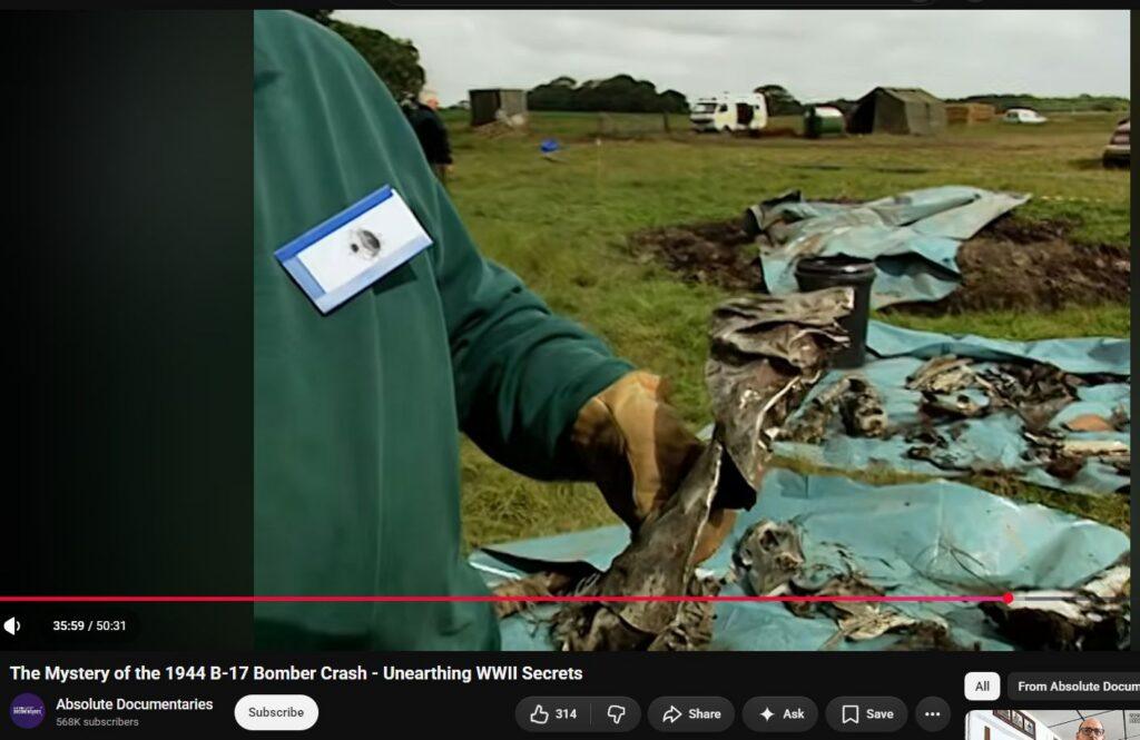 1944 B-17 Flying Fortress Bomber "swallowed whole" by Marsh - 1999 Predictive Programming for 2001 Flight 93